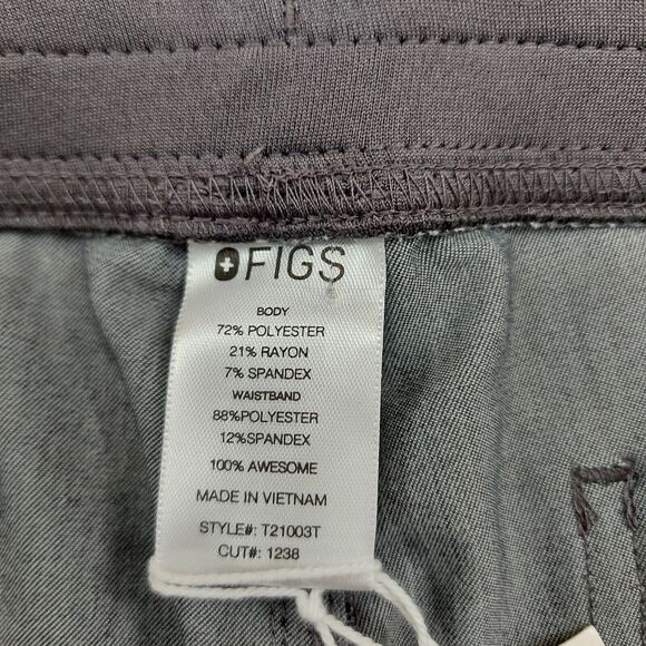 Figs Livingston Scrub Pants Womens XXL/T Gray Relaxed Drawstring High Rise - Picture 9 of 10